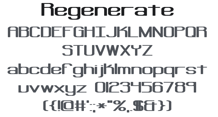 Regenerate Font