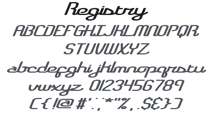 Registry Font