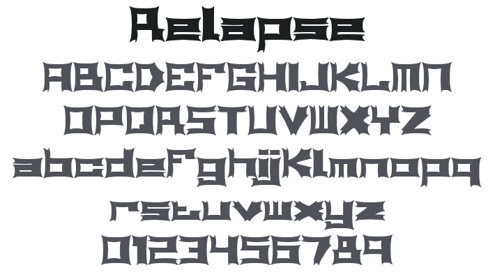 Relapse Font