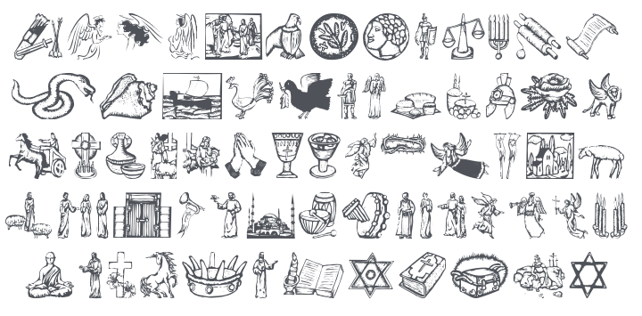 Religious Symbols Font