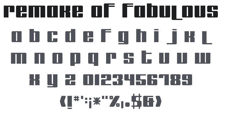 Remake of Fabulous Font Family