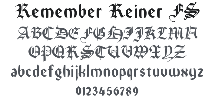 Remember Reiner FS Font
