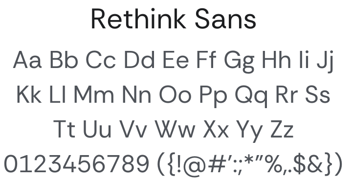 Rethink Sans Font Family