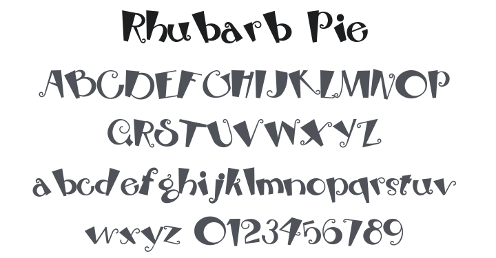 Rhubarb Pie Font