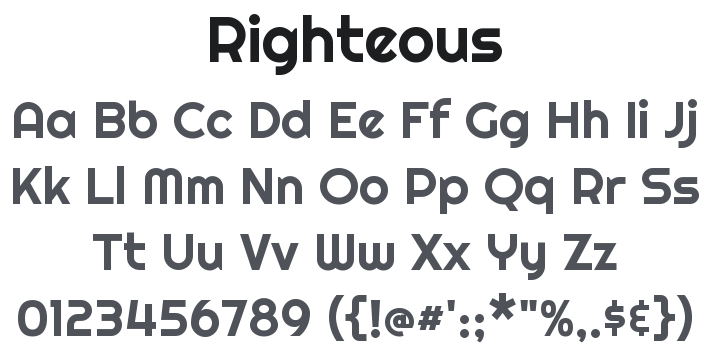 Righteous Font