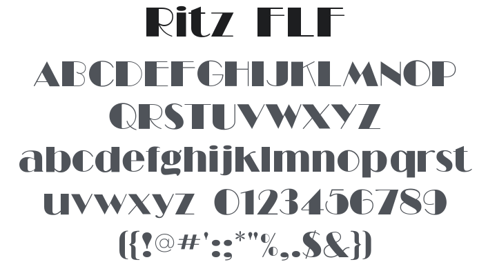 Ritz FLF Font Family