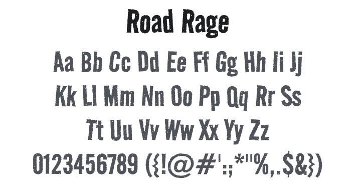 Road Rage Font