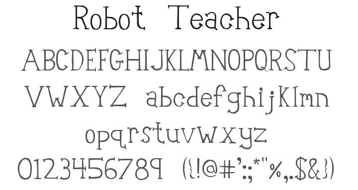 Robot Teacher Font