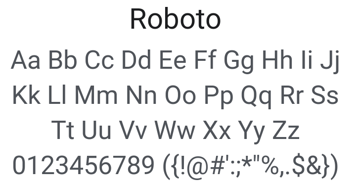 Roboto Font Family
