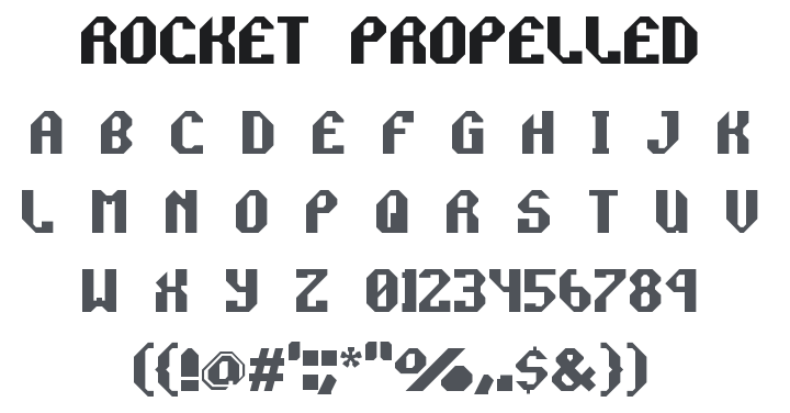 Rocket Propelled Font