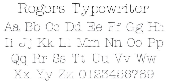 Rogers Typewriter Font