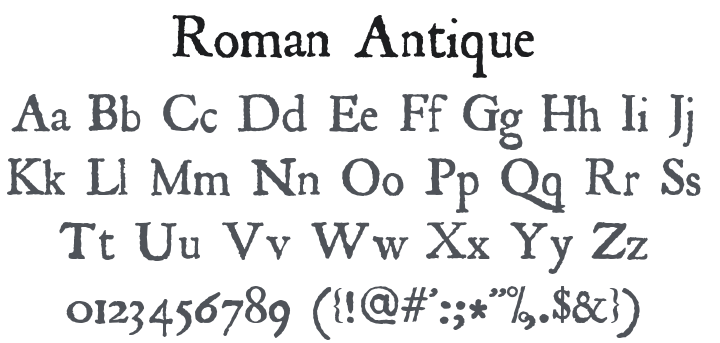 Roman Antique Font Family