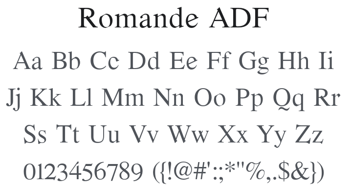 Romande ADF Font Family