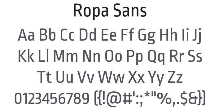 Ropa Sans Font Family