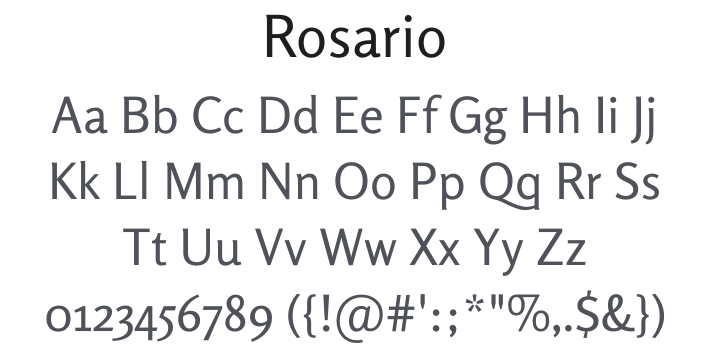 Rosario Font Family