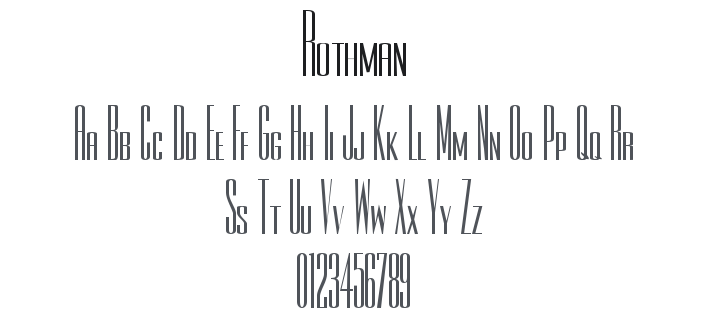 Rothman Font