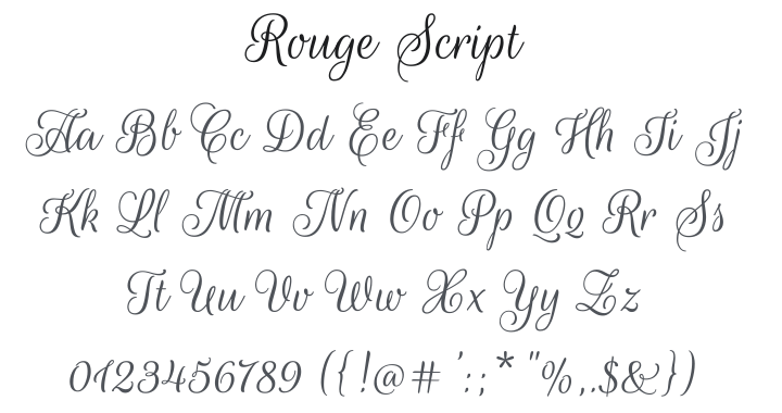 Rouge Script Font