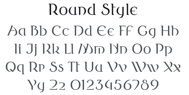 Round Style Font Family