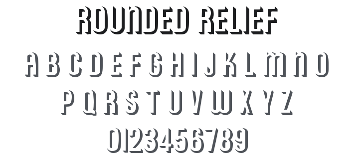 Rounded Relief Font