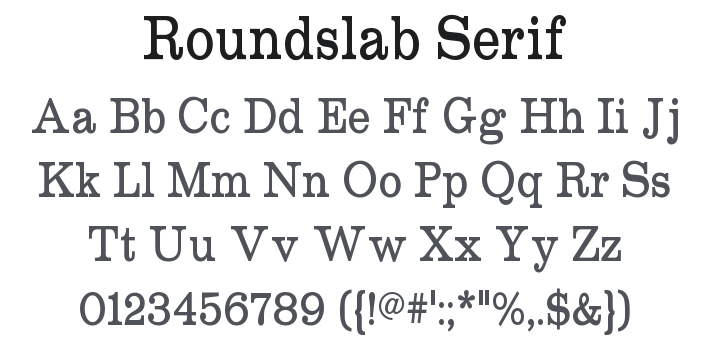 Roundslab Serif Font