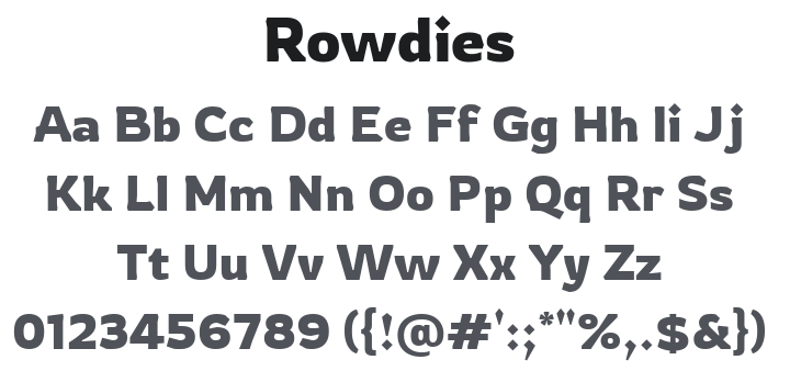 Rowdies Font Family