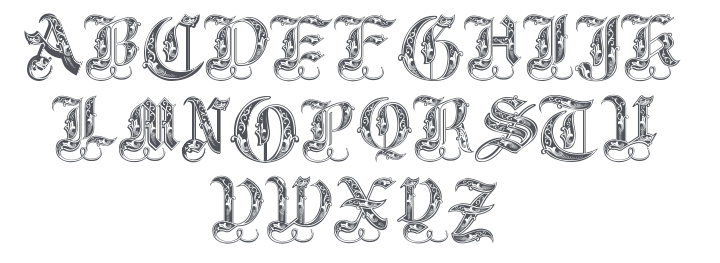 Royal Initialen Font