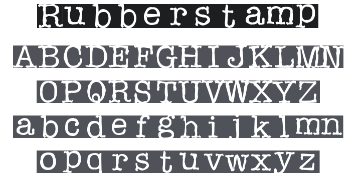 Rubberstamp Font