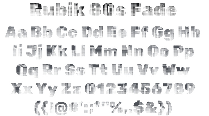 Rubik 80s Fade Font