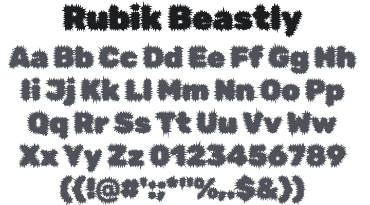 Rubik Beastly Font