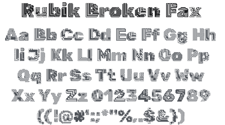 Rubik Broken Fax Font