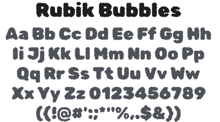 Rubik Bubbles Font