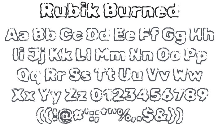 Rubik Burned Font