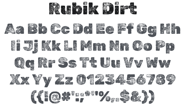 Rubik Dirt Font