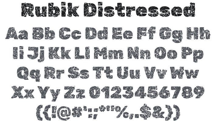 Rubik Distressed Font