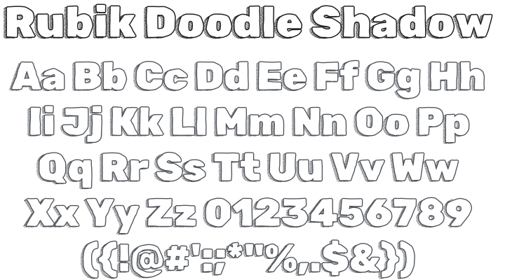 Rubik Doodle Shadow Font