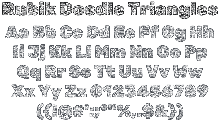 Rubik Doodle Triangles Font