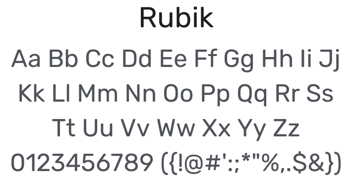 Rubik Font Family