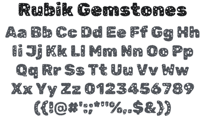 Rubik Gemstones Font