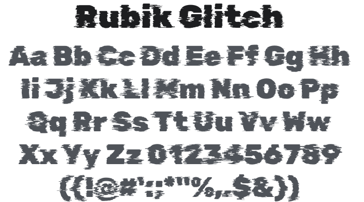 Rubik Glitch Font