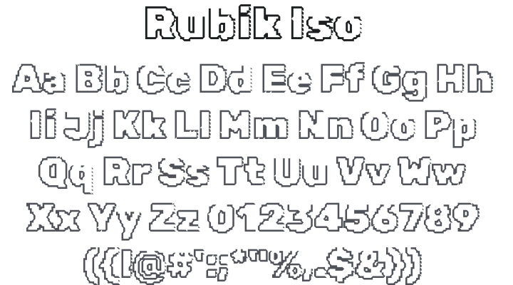 Rubik Iso Font