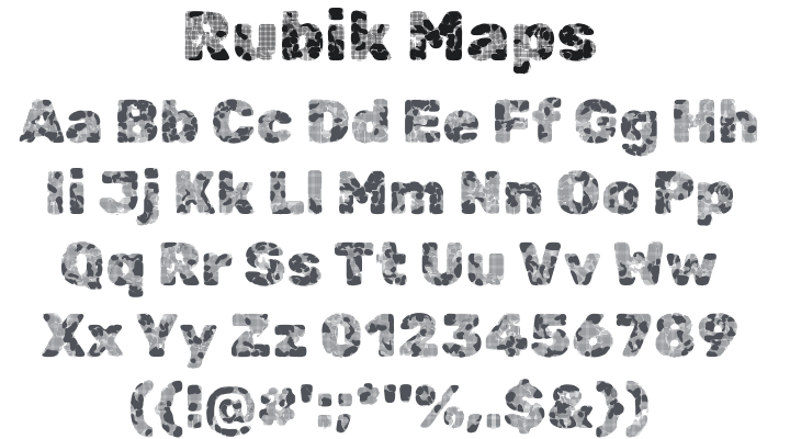 Rubik Maps Font