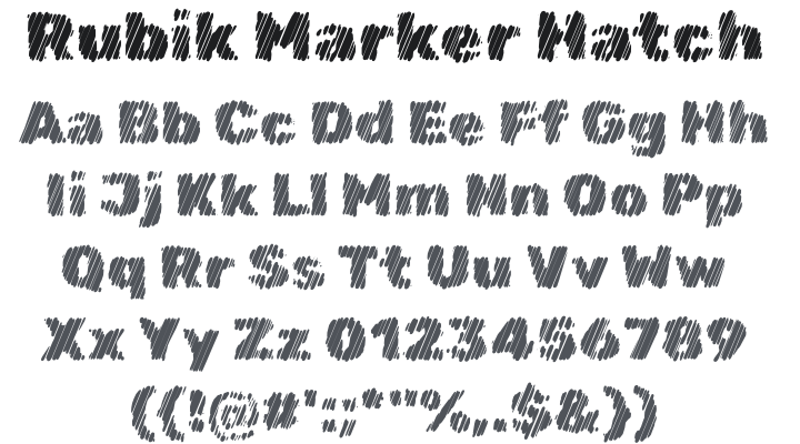 Rubik Marker Hatch Font