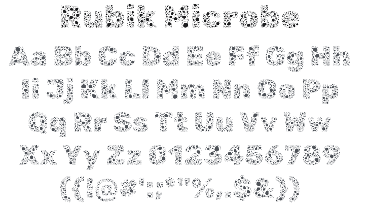 Rubik Microbe Font