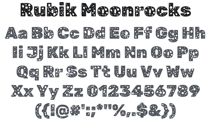 Rubik Moonrocks Font
