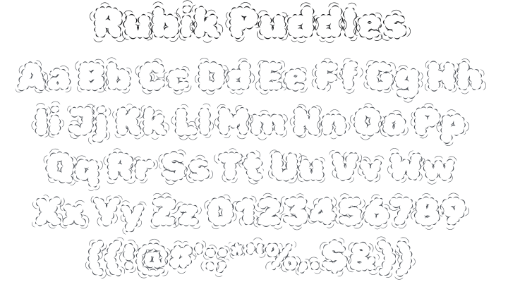 Rubik Puddles Font