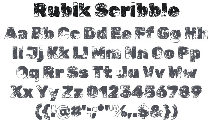 Rubik Scribble Font