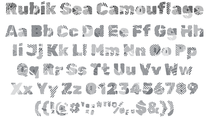 Rubik Sea Camouflage Font