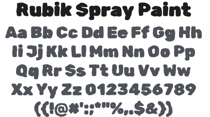 Rubik Spray Paint Font