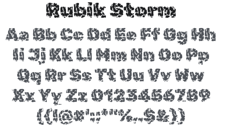 Rubik Storm Font