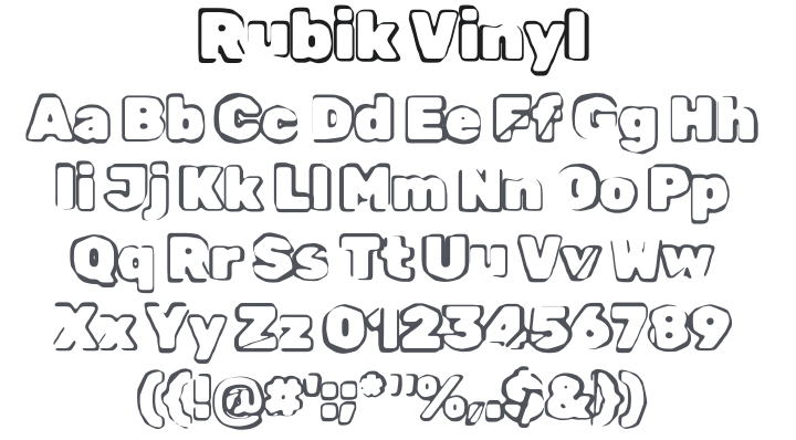 Rubik Vinyl Font